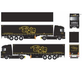 Daf DAF XG Tractor 4x2 + Semi Curtainside Semitrailer 3 Axle 'Aigle Group' 2022 - 1:43 - Eligor Daf DAF XG Tractor 4x2 + Semi Curtainside Semitrailer 3 Axle 'Aigle Group' 2022 - 1:43 - Eligor