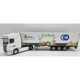 Scania Scania S500 Tractor 4x2 + Semi Reefer Trailer 3 Axle 'Steff Bonduelle' 2024 - 1:43 - Eligor