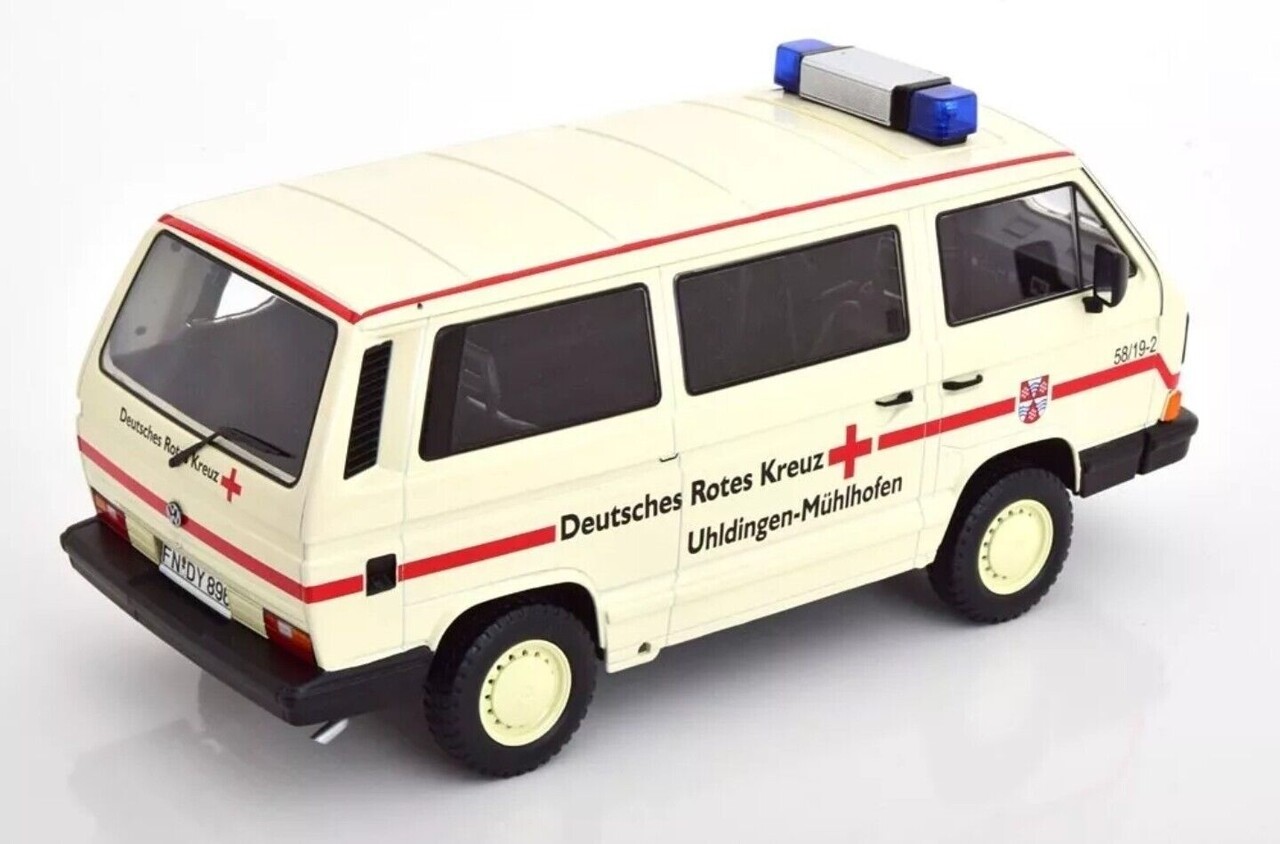 Volkswagen Volkswagen T3 Minibus Syncro 4x4 Deutsches Rotes Kreuz Ambulance 1987 - 1:18 - KK Scale Volkswagen Volkswagen T3 Minibus Syncro 4x4 Deutsches Rotes Kreuz Ambulance 1987 - 1:18 - KK Scale