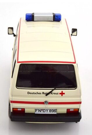 Volkswagen Volkswagen T3 Minibus Syncro 4x4 Deutsches Rotes Kreuz Ambulance 1987 - 1:18 - KK Scale Volkswagen Volkswagen T3 Minibus Syncro 4x4 Deutsches Rotes Kreuz Ambulance 1987 - 1:18 - KK Scale