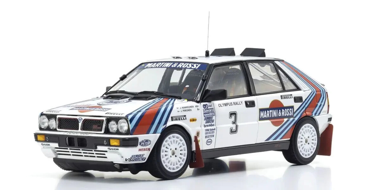 Lancia Lancia Delta HF Integrale 4WD #3 Team Martini & Rossi Racing WinnerTally Olympus USA 1987- 1:18 - Kyosho