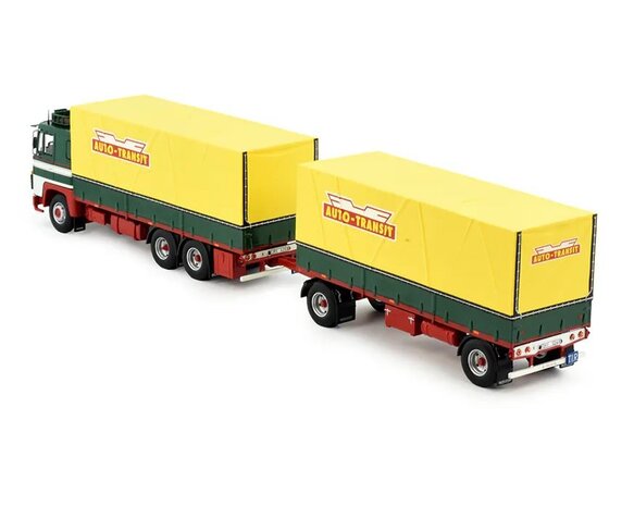 Scania Scania 140 motorwagen met 2-assige huifaanhanger 'Karlsson / Autotransit' - 1:50 - Tekno Scania Scania 140 motorwagen met 2-assige huifaanhanger 'Karlsson / Autotransit' - 1:50 - Tekno