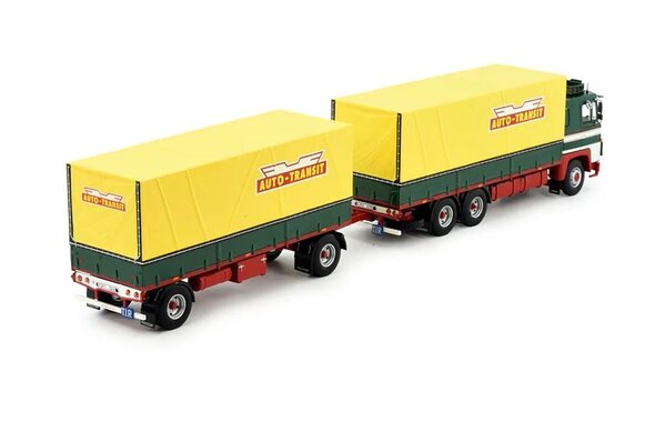 Scania Scania 140 motorwagen met 2-assige huifaanhanger 'Karlsson / Autotransit' - 1:50 - Tekno Scania Scania 140 motorwagen met 2-assige huifaanhanger 'Karlsson / Autotransit' - 1:50 - Tekno