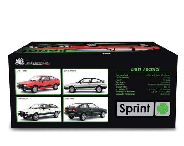 Alfa Romeo Alfa Sprint 1.5 Q.V. 1983 - 1:18 - Laudoracing - Model Alfa Romeo Alfa Sprint 1.5 Q.V. 1983 - 1:18 - Laudoracing - Model