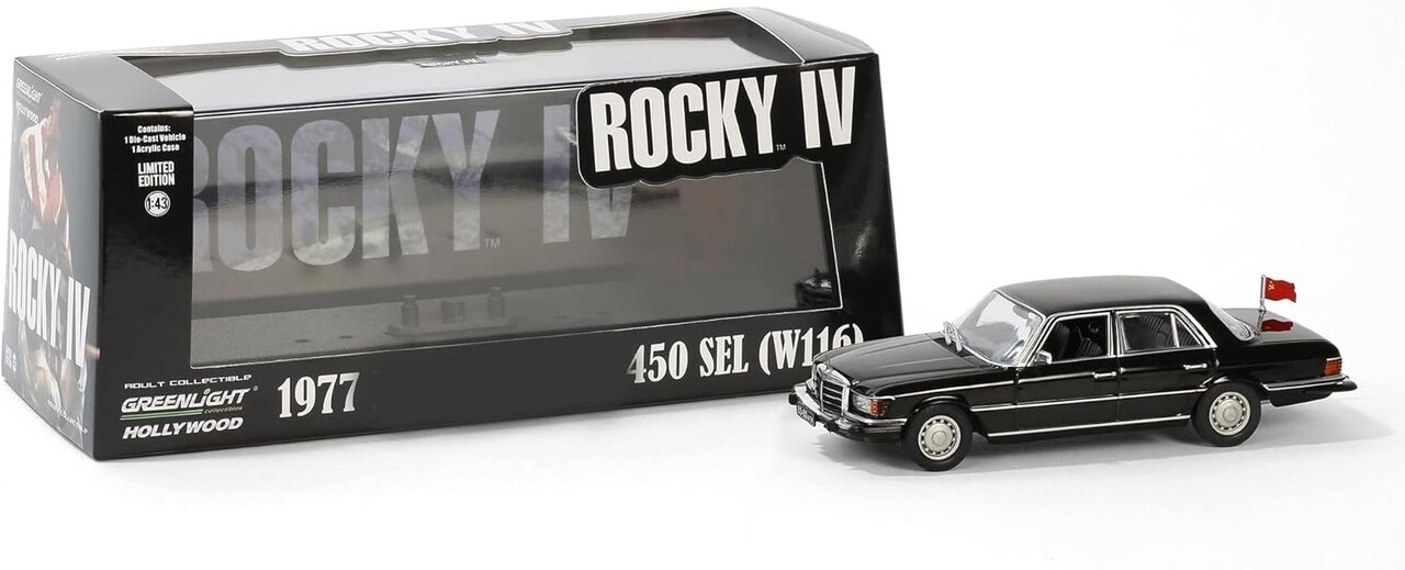 Mercedes-Benz Mercedes-Benz 450 SEL (W116) 1977 'Rocky IV' - 1:43 - Greenlight Mercedes-Benz Mercedes-Benz 450 SEL (W116) 1977 'Rocky IV' - 1:43 - Greenlight
