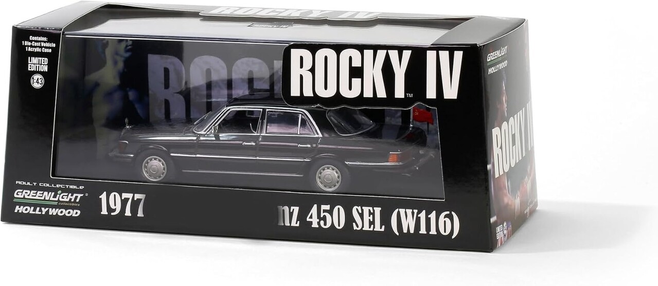 Mercedes-Benz Mercedes-Benz 450 SEL (W116) 1977 'Rocky IV' - 1:43 - Greenlight Mercedes-Benz Mercedes-Benz 450 SEL (W116) 1977 'Rocky IV' - 1:43 - Greenlight