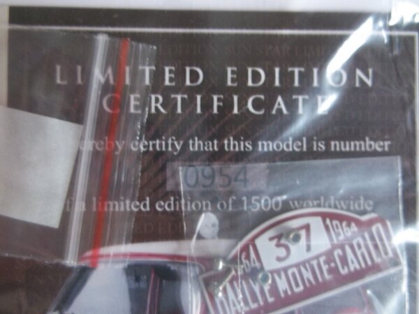 Mini Mini Morris Cooper S #37 1st Rally Monte Carlo 1964 - 1:12 - Sun Star Mini Mini Morris Cooper S #37 1st Rally Monte Carlo 1964 - 1:12 - Sun Star
