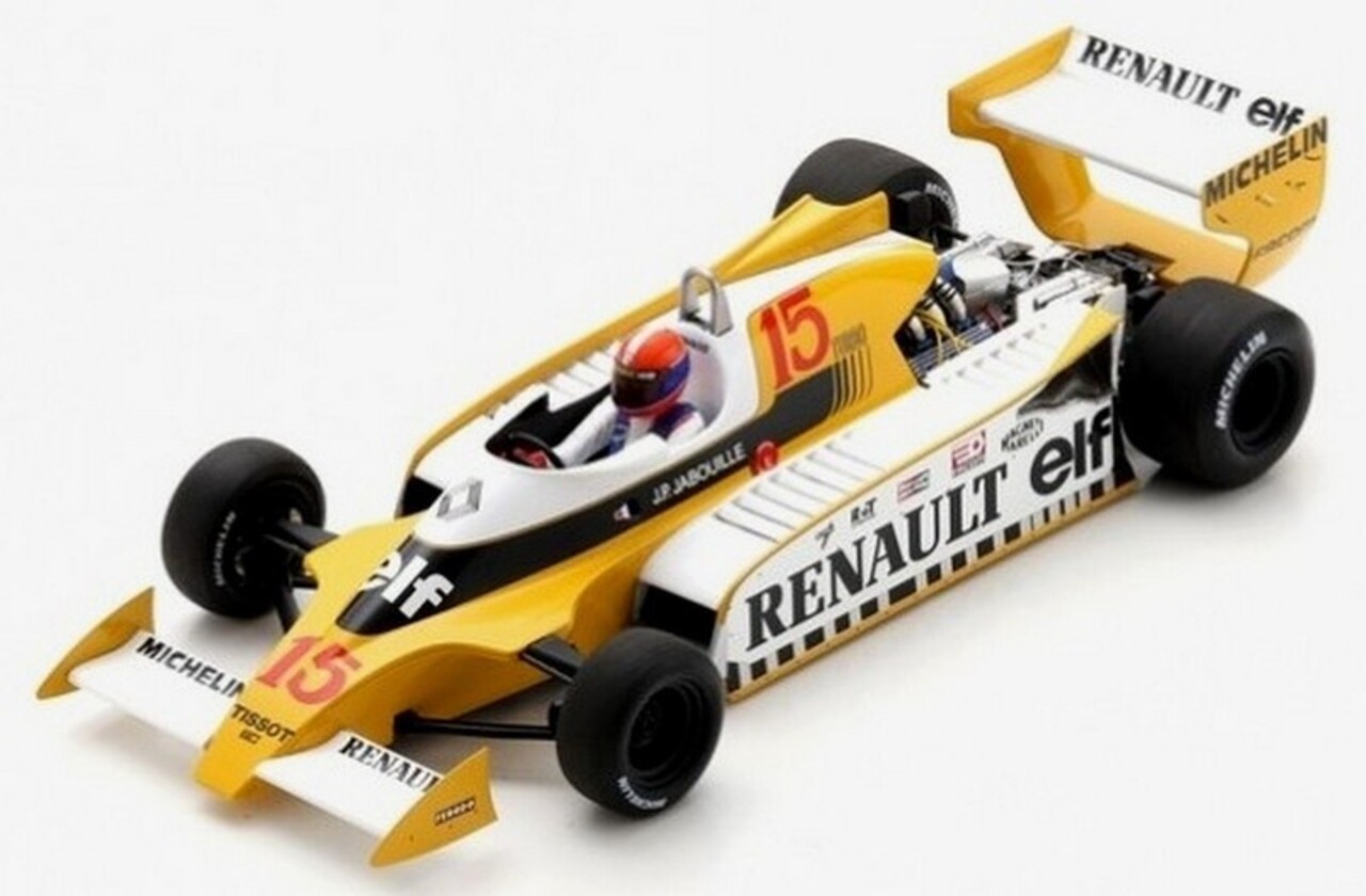 Formule 1 Renault RS11 #15 Jean-Pierre Jabouille 1979 Winner GP France - 1:18 - Spark Formule 1 Renault RS11 #15 Jean-Pierre Jabouille 1979 Winner GP France - 1:18 - Spark