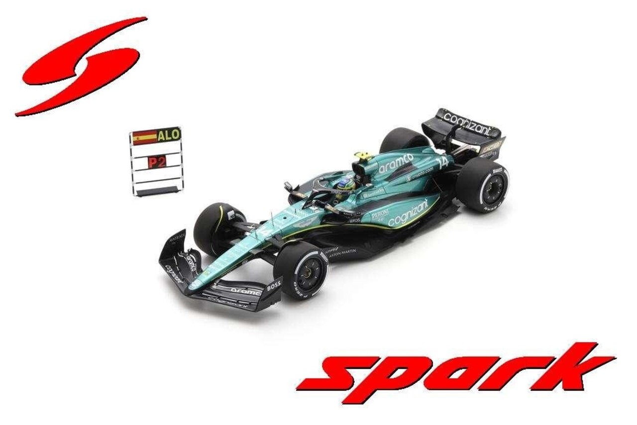 Formule 1 Aston Martin #14 2nd GP Canada 2023 F. Alonso + Pit Board - 1:18 - Spark Formule 1 Aston Martin #14 2nd GP Canada 2023 F. Alonso + Pit Board - 1:18 - Spark