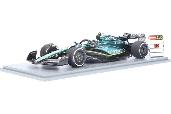 Formule 1 Aston Martin #14 2nd GP Canada 2023 F. Alonso + Pit Board - 1:18 - Spark Formule 1 Aston Martin #14 2nd GP Canada 2023 F. Alonso + Pit Board - 1:18 - Spark