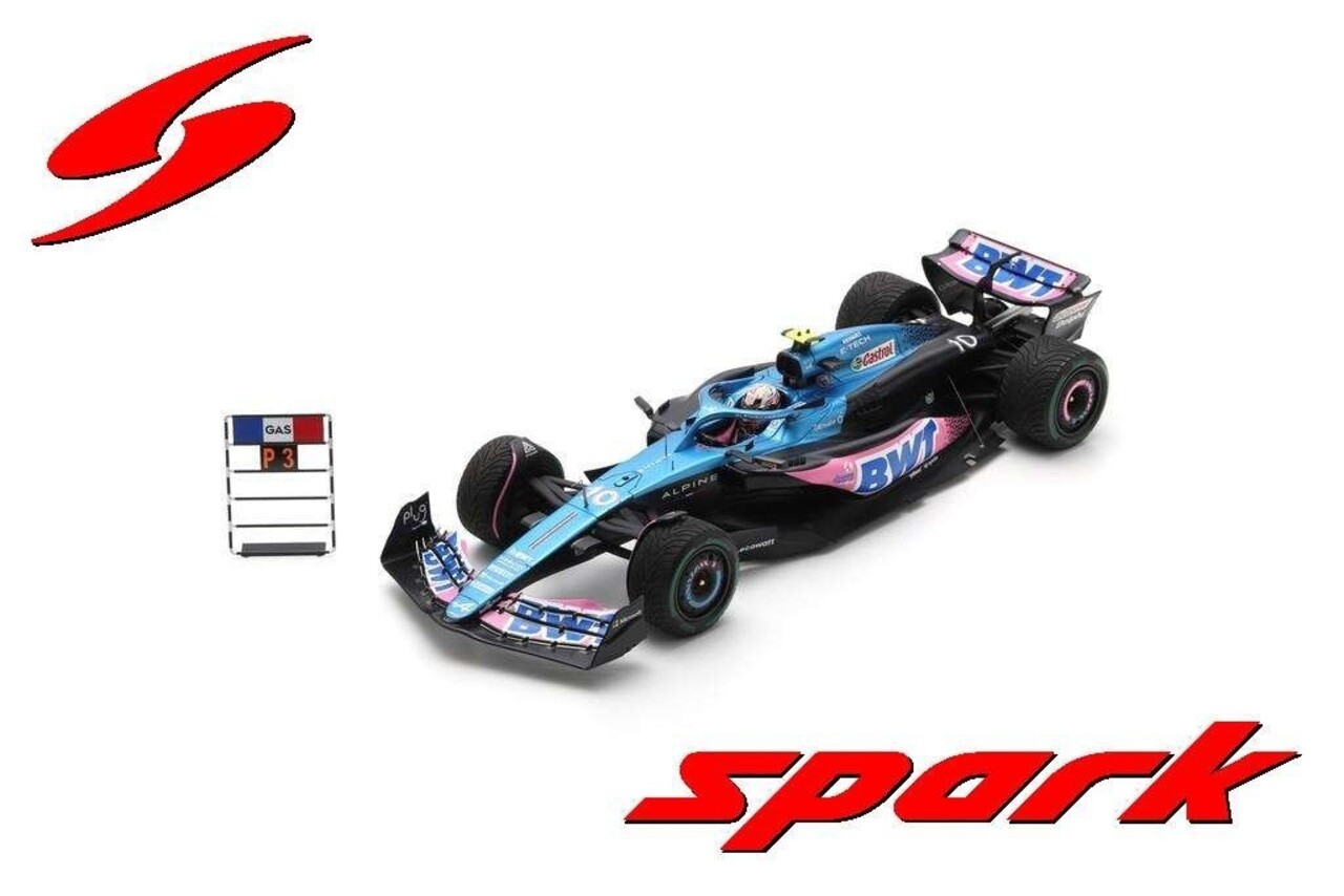 Formule 1 Alpine A523 #10 3rd Dutch GP 2023 P. Gasly + Pit Board - 1:18 - Spark