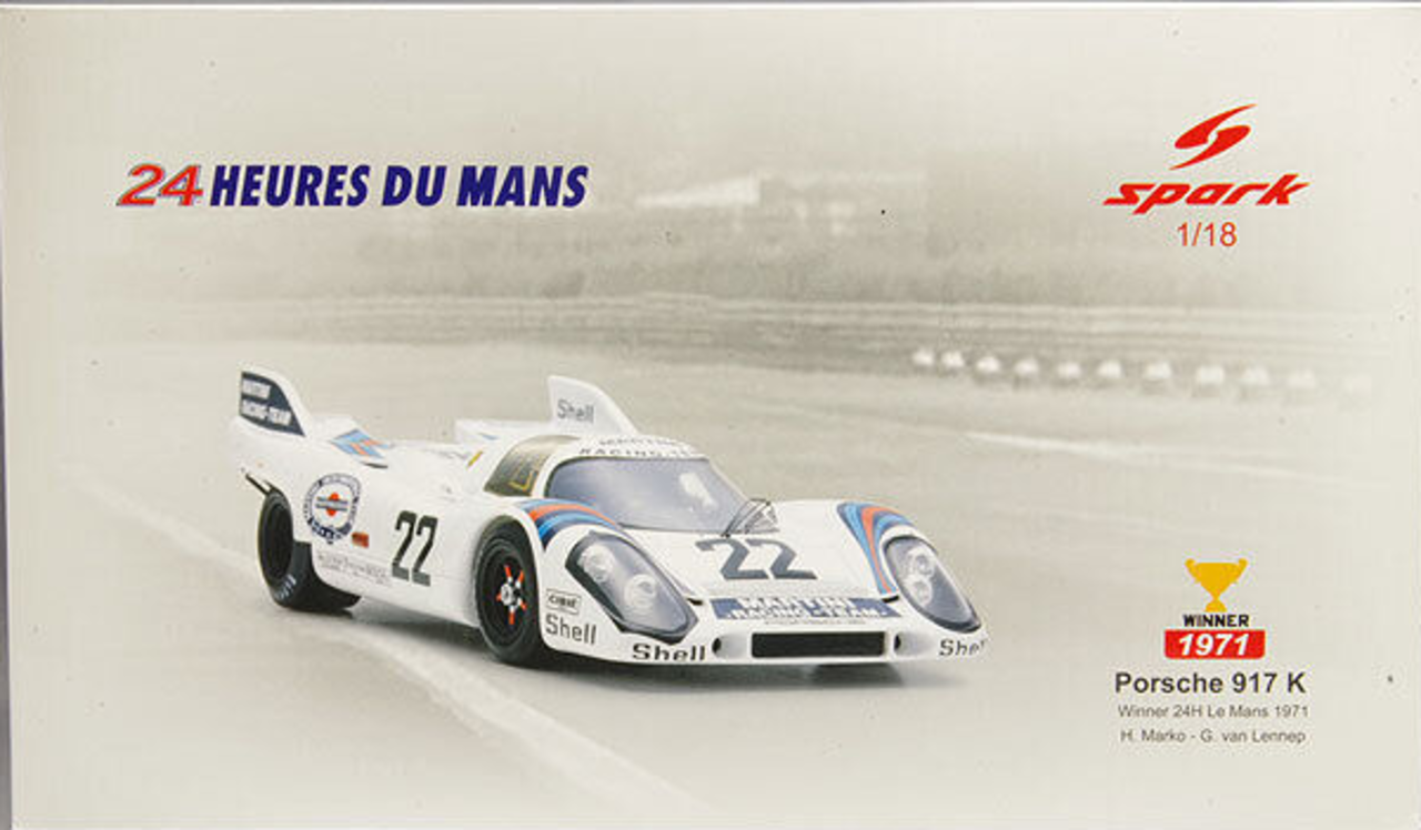 Porsche Porsche 917K #22 Winner 24H Le Mans 1971 - 1:18 - Spark