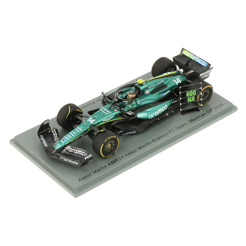 Formule 1 Aston Martin AMR24 # 14 GP Mexico 2024 F.Alonso + Pit Board - 1:43 - Spark