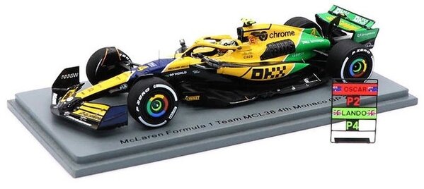 Formule 1 McLaren MCL38 #4 4th GP Monaco 2024 (L.Norris) + Pit Board - 1:43 - Spark Formule 1 McLaren MCL38 #4 4th GP Monaco 2024 (L.Norris) + Pit Board - 1:43 - Spark