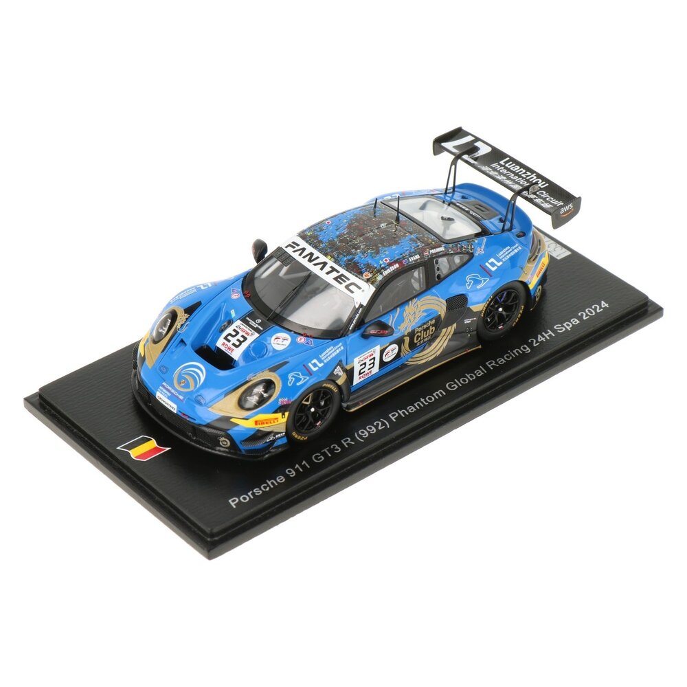 Porsche Porsche 911 GT3 R #23 Phantom Global Racing 24H Spa 2024 - 1:43 - Spark Porsche Porsche 911 GT3 R #23 Phantom Global Racing 24H Spa 2024 - 1:43 - Spark