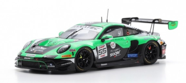 Porsche Porsche 911 GT3 R #55 Dinamic GT 2nd Silver Class 24H Spa 2024 - 1:43  - Spark Porsche Porsche 911 GT3 R #55 Dinamic GT 2nd Silver Class 24H Spa 2024 - 1:43  - Spark