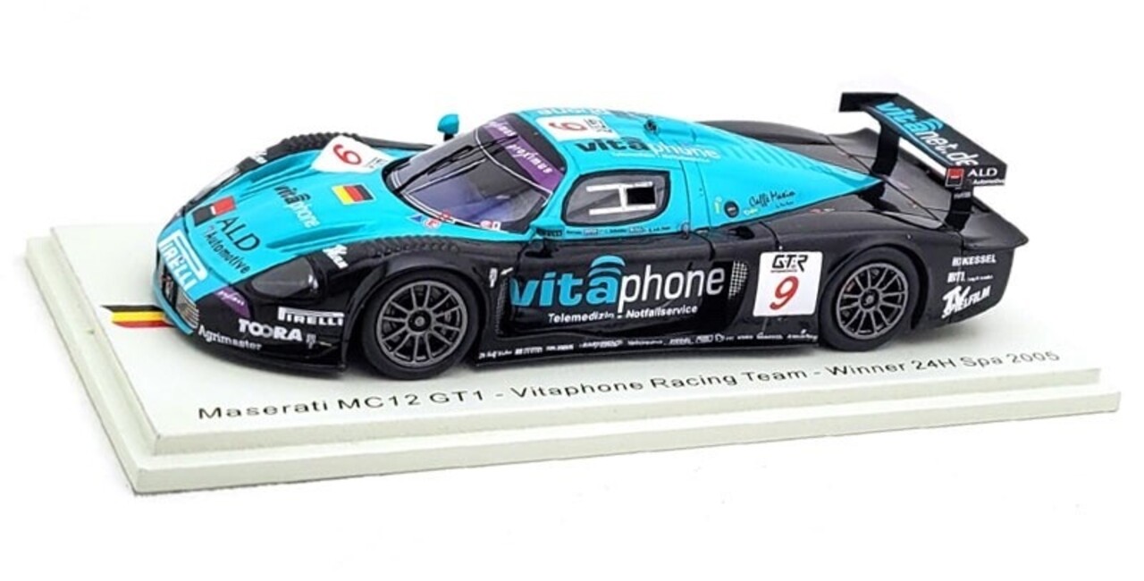 Maserati Maserati MC12 GT1 #9 Vitophone Racing Team Winner 24H Spa 2005  - 1:43 - Spark Maserati Maserati MC12 GT1 #9 Vitophone Racing Team Winner 24H Spa 2005  - 1:43 - Spark