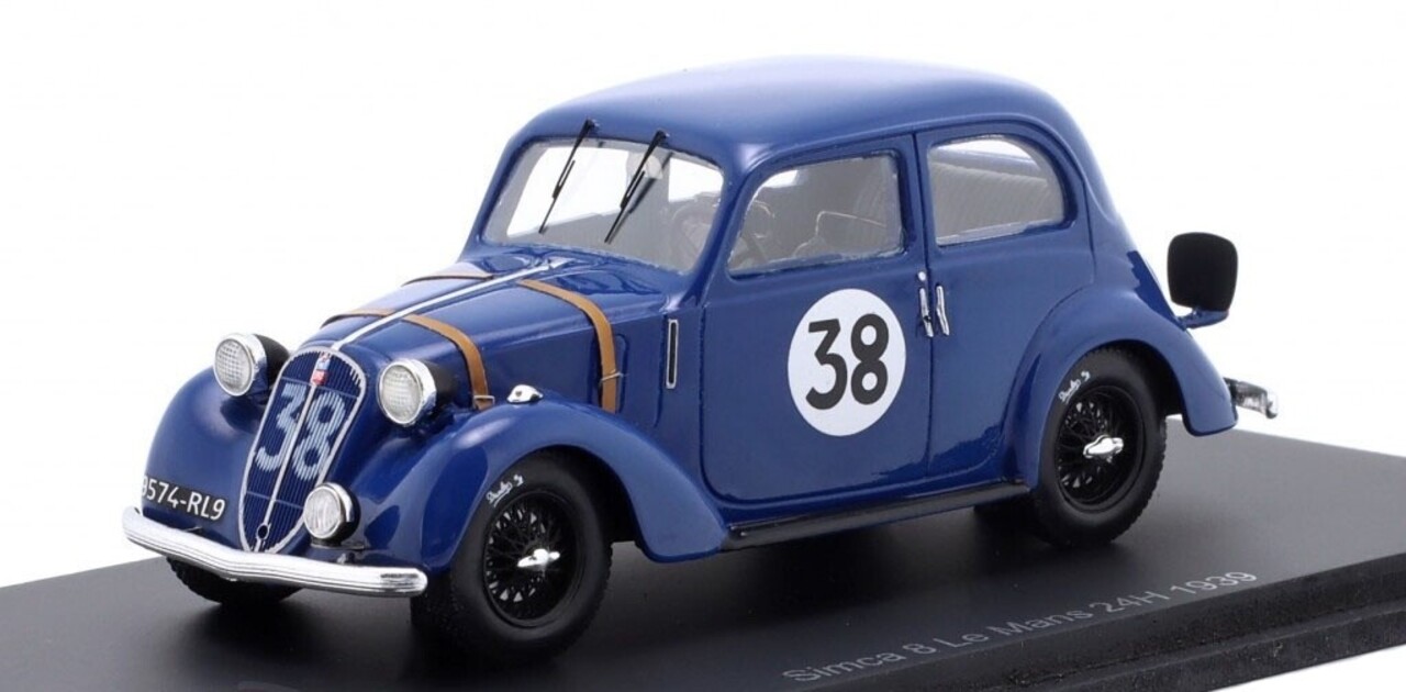 Simca Simca 8 1.1L #38 24H Le Mans 1939 - 1:43 - Spark