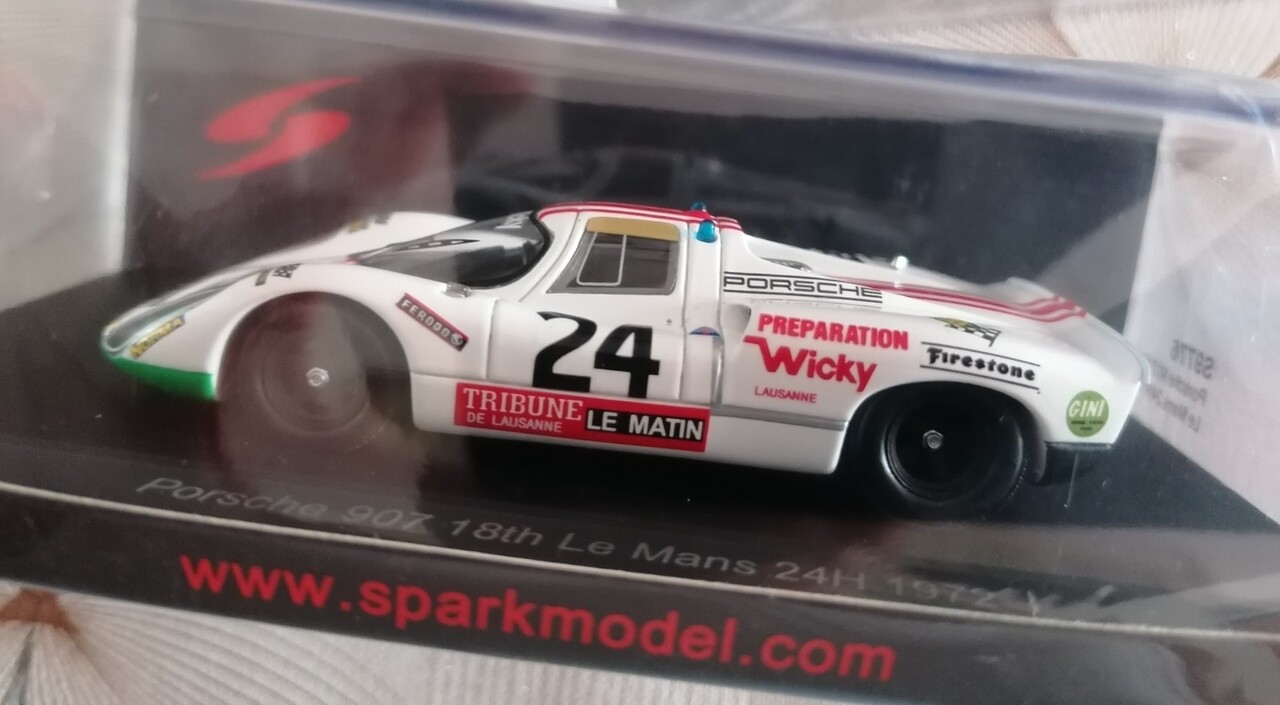 Porsche Porsche 907A #24 18th 24H Le Mans 1972   - 1:43  - Spark Porsche Porsche 907A #24 18th 24H Le Mans 1972   - 1:43  - Spark