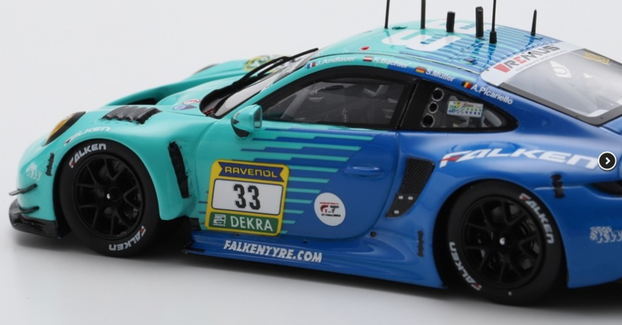 Porsche Porsche 911 GT3 R #33 Falken 6th 24H Nürburgring 2024 - 1:43 - Spark Porsche Porsche 911 GT3 R #33 Falken 6th 24H Nürburgring 2024 - 1:43 - Spark