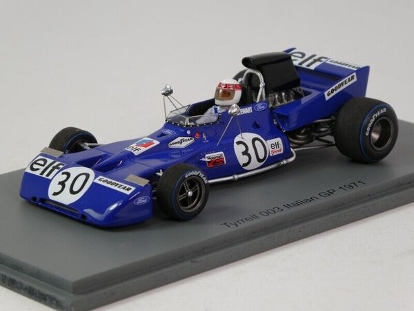 Formule 1 Tyrrell 003 #30 GP Italy 1971 Jackie Stewart - 1:43 - Spark
