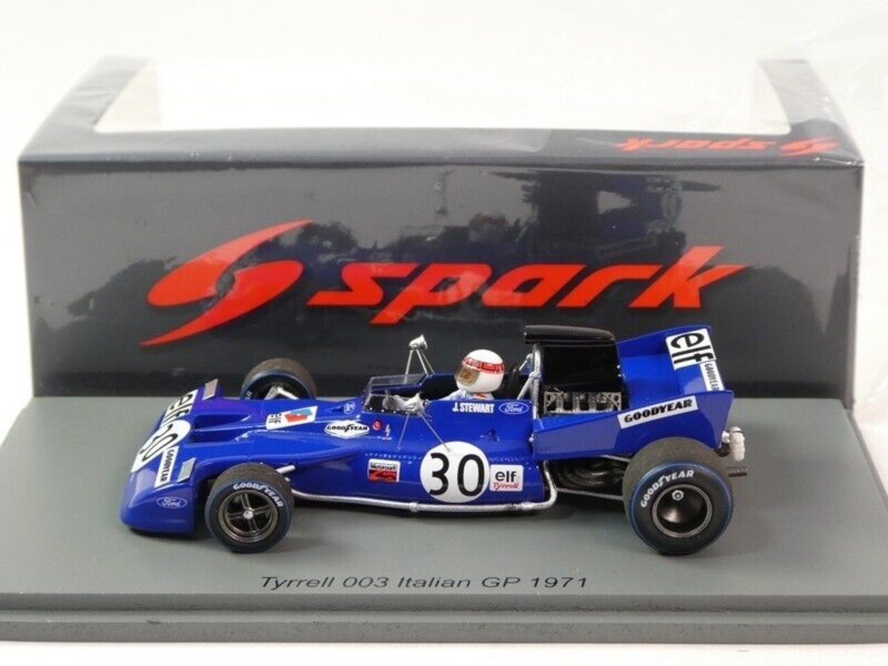 Formule 1 Tyrrell 003 #30 GP Italy 1971 Jackie Stewart - 1:43 - Spark