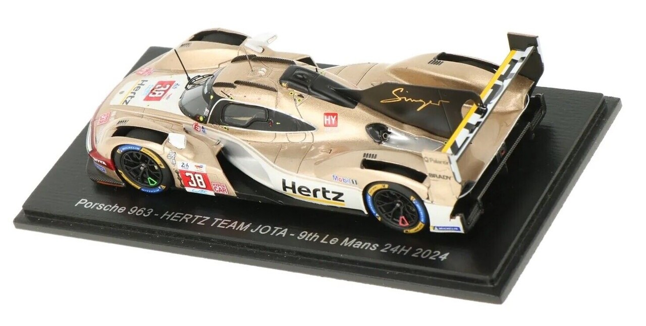 Porsche Porsche 963 #38 Hertz Team Jota 9th 24H Le Mans 2024 - 1:43 - Spark Porsche Porsche 963 #38 Hertz Team Jota 9th 24H Le Mans 2024 - 1:43 - Spark