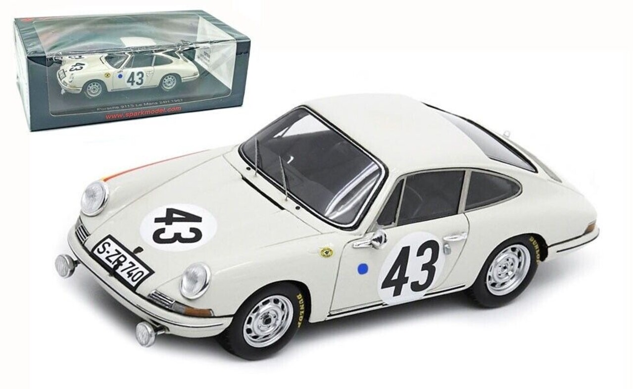 Porsche Porsche 911S #43 Team J. Franc 24H Le Mans 1967 - 1:43 - Spark Porsche Porsche 911S #43 Team J. Franc 24H Le Mans 1967 - 1:43 - Spark