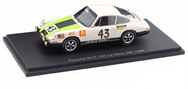 Porsche Porsche 911T #43 12th J-P Gabon 24H Le Mans 1968 - 1:43 - Spark Porsche Porsche 911T #43 12th J-P Gabon 24H Le Mans 1968 - 1:43 - Spark