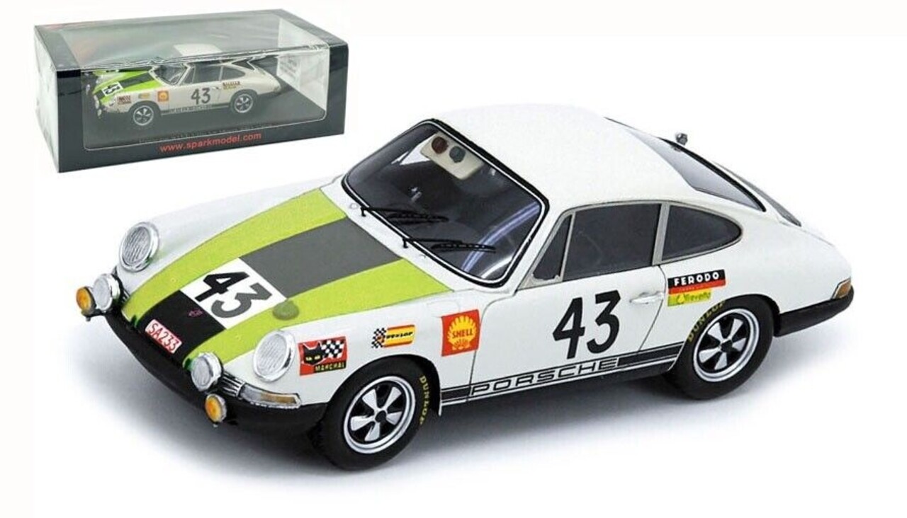 Porsche Porsche 911T #43 12th J-P Gabon 24H Le Mans 1968 - 1:43 - Spark Porsche Porsche 911T #43 12th J-P Gabon 24H Le Mans 1968 - 1:43 - Spark
