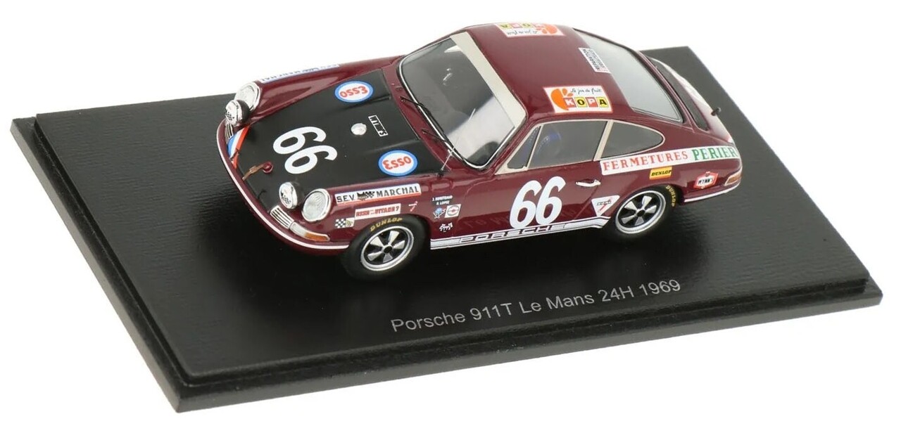 Porsche Porsche 911T #66 Team Esso Perier 24H Le Mans 1969 - 1:43 - Spark Porsche Porsche 911T #66 Team Esso Perier 24H Le Mans 1969 - 1:43 - Spark