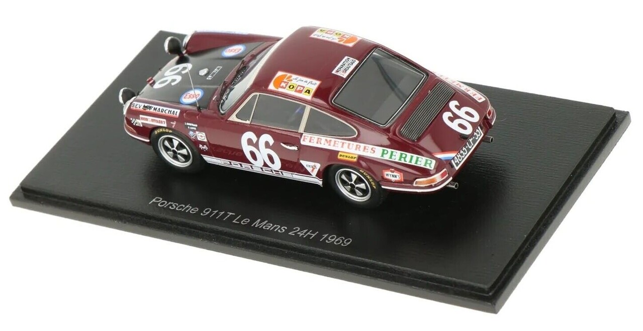 Porsche Porsche 911T #66 Team Esso Perier 24H Le Mans 1969 - 1:43 - Spark Porsche Porsche 911T #66 Team Esso Perier 24H Le Mans 1969 - 1:43 - Spark