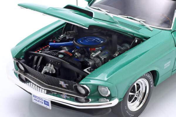 Ford Ford USA Mustang Boss 429 Silver Jade Coupe 1969 - 1:18 - ACME Ford Ford USA Mustang Boss 429 Silver Jade Coupe 1969 - 1:18 - ACME