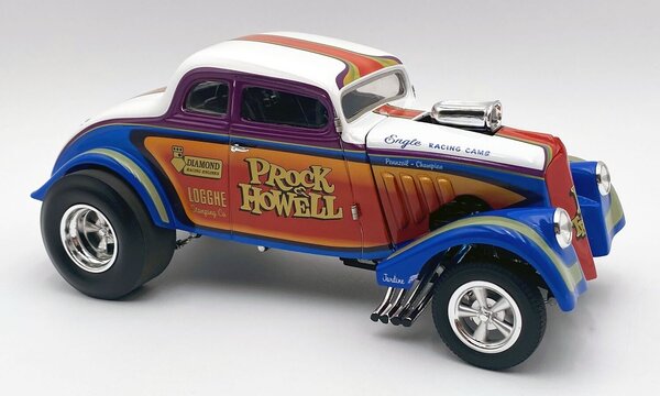 Willys Willys Gasser 'Prock & Howell LTD' 1933 (Blue and White with Srtripes Limited Edition) - 1:18 - ACME Willys Willys Gasser 'Prock & Howell LTD' 1933 (Blue and White with Srtripes Limited Edition) - 1:18 - ACME