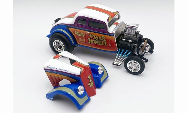 Willys Willys Gasser 'Prock & Howell LTD' 1933 (Blue and White with Srtripes Limited Edition) - 1:18 - ACME Willys Willys Gasser 'Prock & Howell LTD' 1933 (Blue and White with Srtripes Limited Edition) - 1:18 - ACME