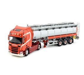 Scania Scania Next Gen R450 + 3-axle Tank Trailer 'TVT' - 1:50 - Tekno Scania Scania Next Gen R450 + 3-axle Tank Trailer 'TVT' - 1:50 - Tekno