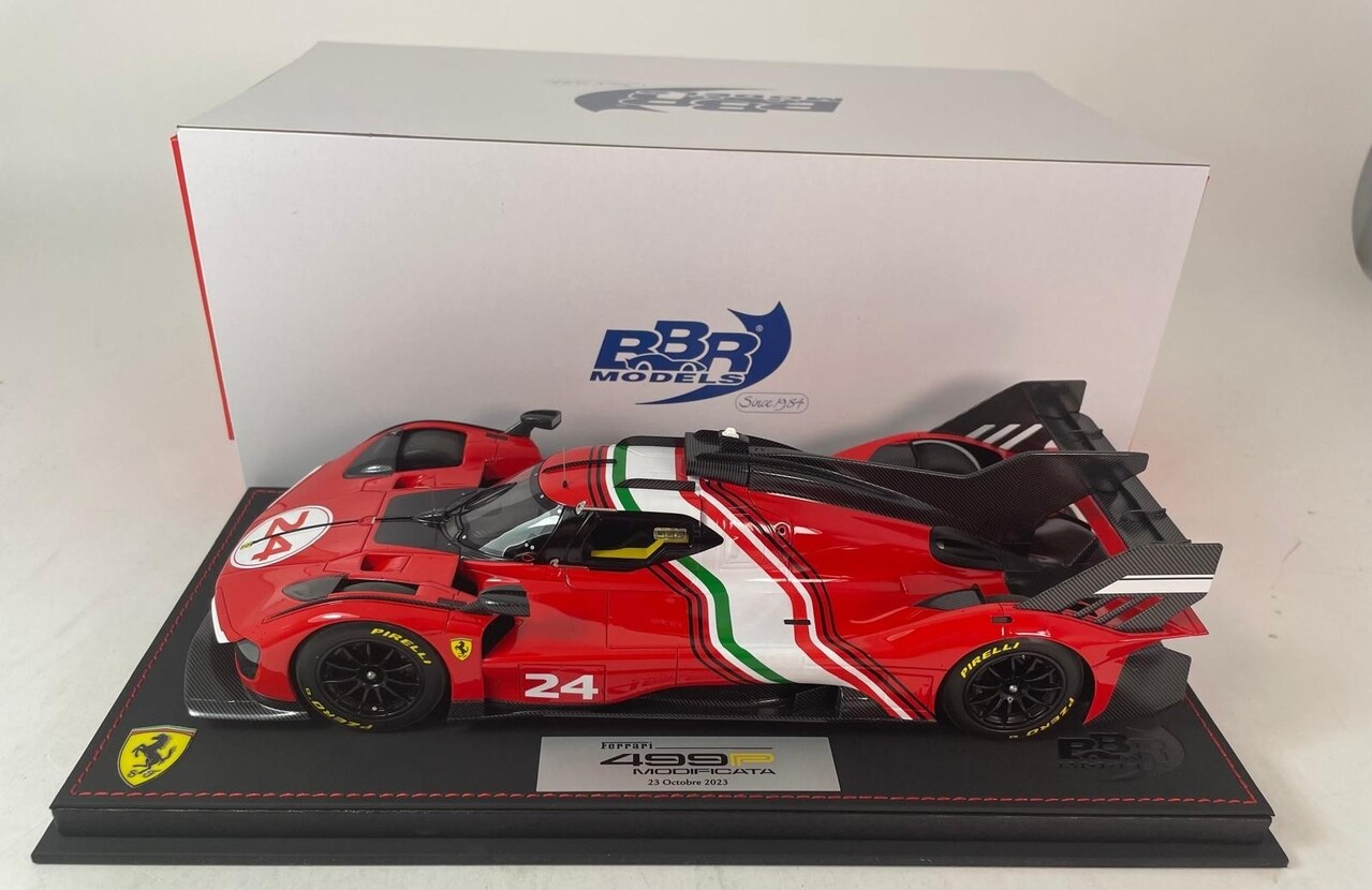 Ferrari Ferrari 499P 3.0L Turbo V6 #24 Modified Launch Version 2023  + Showcase - 1:18 - BBR Ferrari Ferrari 499P 3.0L Turbo V6 #24 Modified Launch Version 2023  + Showcase - 1:18 - BBR