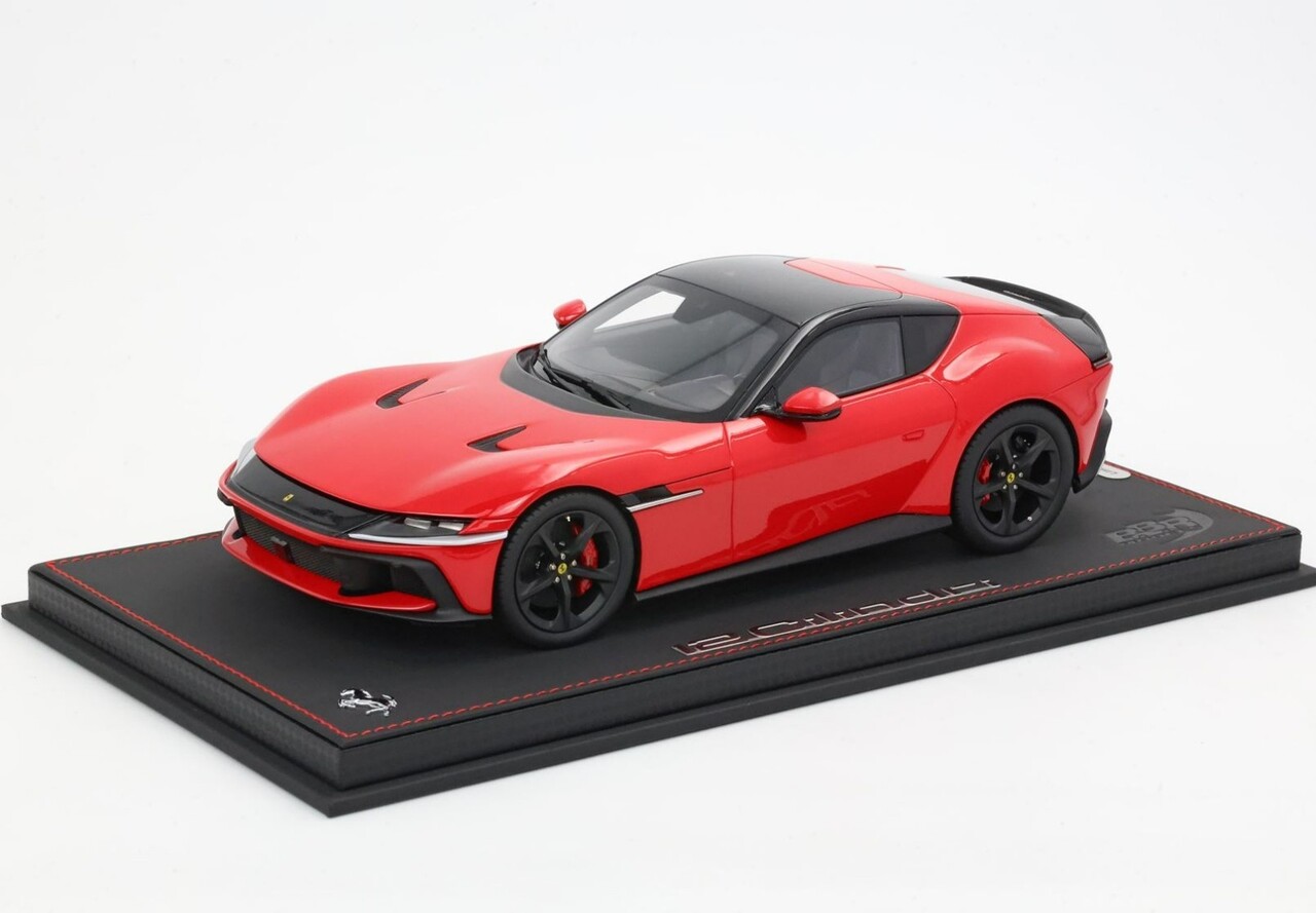 Ferrari Ferrari 12 Cil. V12 830cv Panoramic Roof 2024 + Matt Black Rims + Showcase - 1:18 - BBR Ferrari Ferrari 12 Cil. V12 830cv Panoramic Roof 2024 + Matt Black Rims + Showcase - 1:18 - BBR