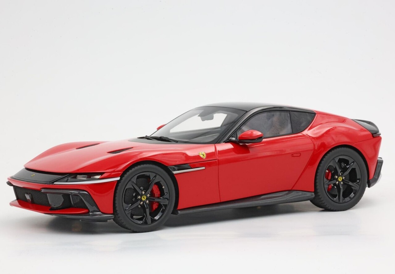 Ferrari Ferrari 12 Cil. V12 830cv Panoramic Roof 2024 + Glossy Black Rims + Showcase - 1:18 - BBR Ferrari Ferrari 12 Cil. V12 830cv Panoramic Roof 2024 + Glossy Black Rims + Showcase - 1:18 - BBR