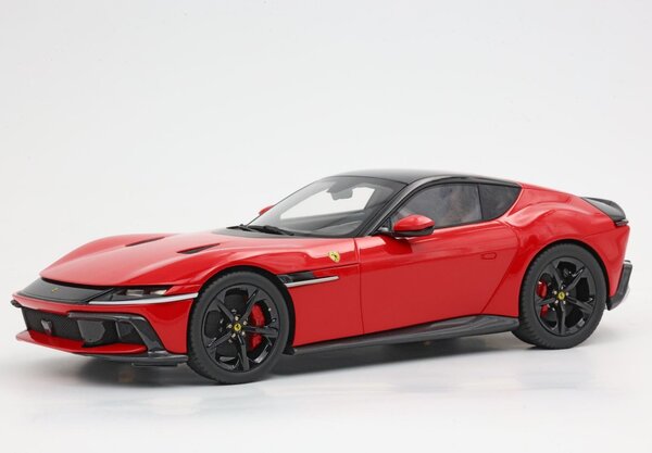 Ferrari Ferrari 12 Cil. V12 830cv Panoramic Roof 2024 + Glossy Black Rims + Showcase - 1:18 - BBR Ferrari Ferrari 12 Cil. V12 830cv Panoramic Roof 2024 + Glossy Black Rims + Showcase - 1:18 - BBR