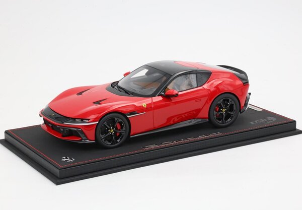 Ferrari Ferrari 12 Cil. V12 830cv Panoramic Roof 2024 + Glossy Black Rims + Showcase - 1:18 - BBR Ferrari Ferrari 12 Cil. V12 830cv Panoramic Roof 2024 + Glossy Black Rims + Showcase - 1:18 - BBR