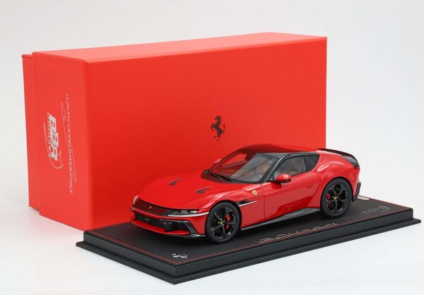 Ferrari Ferrari 12 Cil. V12 830cv Panoramic Roof 2024 + Glossy Black Rims + Showcase - 1:18 - BBR Ferrari Ferrari 12 Cil. V12 830cv Panoramic Roof 2024 + Glossy Black Rims + Showcase - 1:18 - BBR