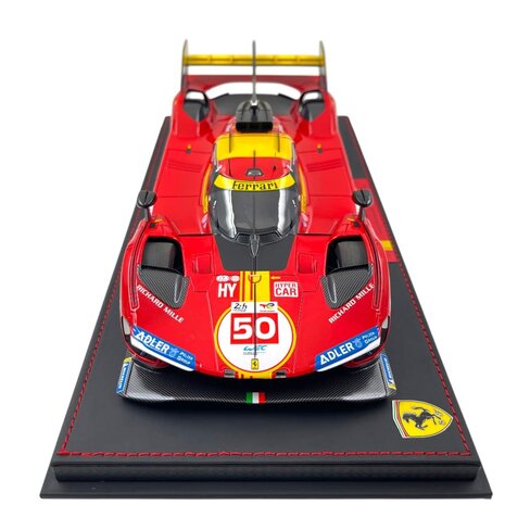 Ferrari Ferrari 499P 3.0L Turbo V6 #50 Team Ferrari Winner 24H Le Mans 2024 + Showcase - 1:18 - BBR Ferrari Ferrari 499P 3.0L Turbo V6 #50 Team Ferrari Winner 24H Le Mans 2024 + Showcase - 1:18 - BBR