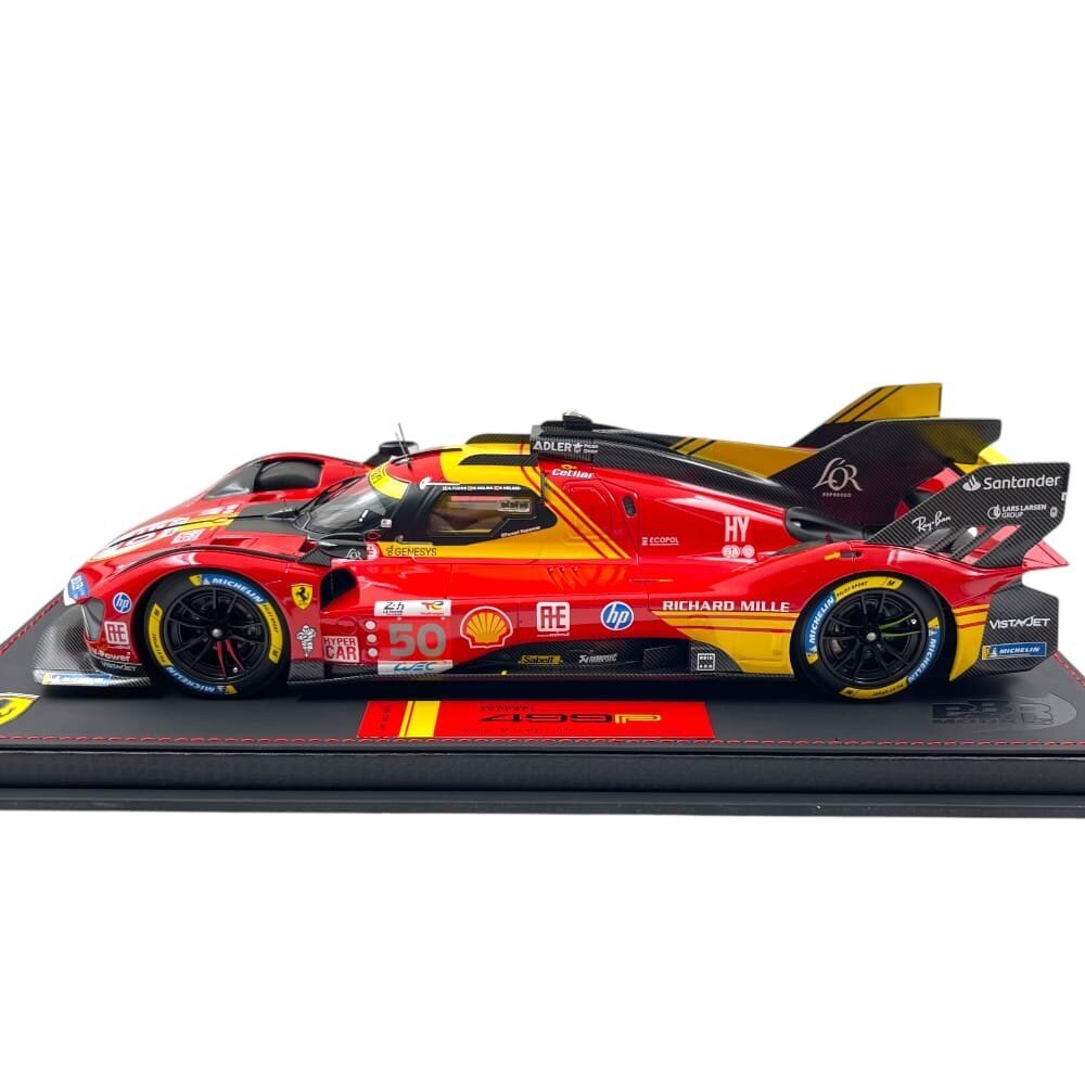 Ferrari Ferrari 499P 3.0L Turbo V6 #50 Team Ferrari Winner 24H Le Mans 2024 + Showcase - 1:18 - BBR Ferrari Ferrari 499P 3.0L Turbo V6 #50 Team Ferrari Winner 24H Le Mans 2024 + Showcase - 1:18 - BBR