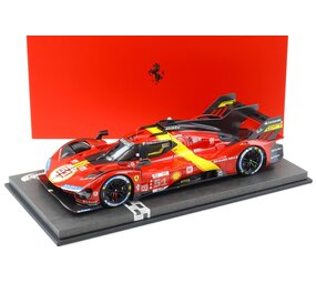 Ferrari Ferrari 499P 3.0L Turbo V6 #51 Team Ferrari Winner 24H Le Mans 2023 + Showcase - 1:18 - BBR Ferrari Ferrari 499P 3.0L Turbo V6 #51 Team Ferrari Winner 24H Le Mans 2023 + Showcase - 1:18 - BBR
