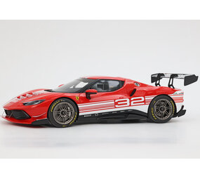 Ferrari Ferrari 296 GT3 3.0L Twin Turbo V6 Challenge #32 Launch Version 2023 + Showcase - 1:18 - BBR Ferrari Ferrari 296 GT3 3.0L Twin Turbo V6 Challenge #32 Launch Version 2023 + Showcase - 1:18 - BBR