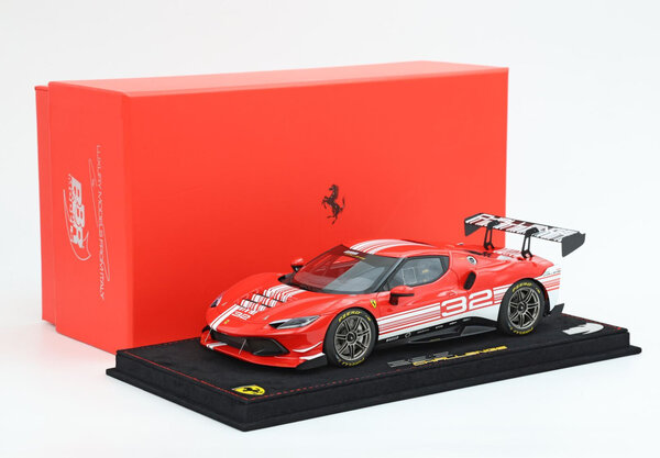 Ferrari Ferrari 296 GT3 3.0L Twin Turbo V6 Challenge #32 Launch Version 2023 + Showcase - 1:18 - BBR Ferrari Ferrari 296 GT3 3.0L Twin Turbo V6 Challenge #32 Launch Version 2023 + Showcase - 1:18 - BBR