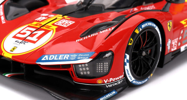 Ferrari Ferrari 499P 3.0L Turbo V6 #51 Team Ferrari AF Corse 3rd WEC 6H Spa 2023 - 1:18 - BBR Ferrari Ferrari 499P 3.0L Turbo V6 #51 Team Ferrari AF Corse 3rd WEC 6H Spa 2023 - 1:18 - BBR