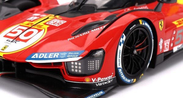 Ferrari Ferrari 499P 3.0L Turbo V6 #50 Team Ferrari AF Corse 3rd WEC 1000 Miles Sebring 2023 - 1:18 - BBR Ferrari Ferrari 499P 3.0L Turbo V6 #50 Team Ferrari AF Corse 3rd WEC 1000 Miles Sebring 2023 - 1:18 - BBR