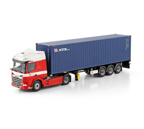 Daf DAF XF SH Tractor 4x2 2025 + Sky Lights + Flex Container Trailer 3 Axle + 40FT Container 'Design Logistics - 1:50 - WSI Models Daf DAF XF SH Tractor 4x2 2025 + Sky Lights + Flex Container Trailer 3 Axle + 40FT Container 'Design Logistics - 1:50 - WSI Models